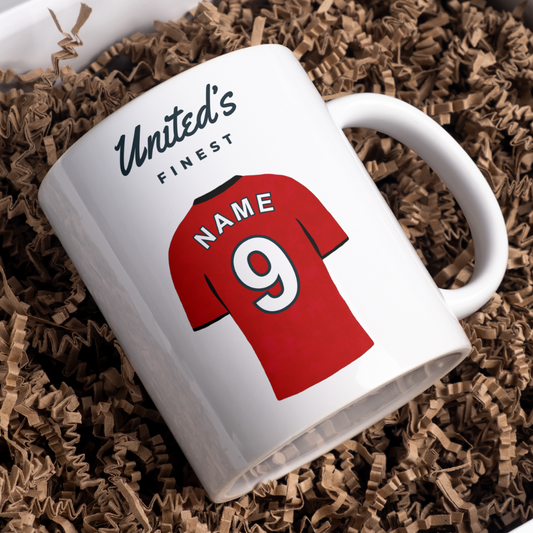 Personalised Manchester Utd Mug,  Custom Football Mug