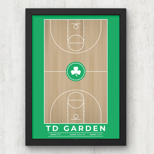 Boston Celtics, TD Garden Art,Basketball Print