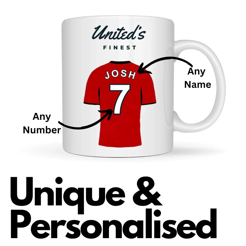 Personalised Manchester Utd Mug,  Custom Football Mug
